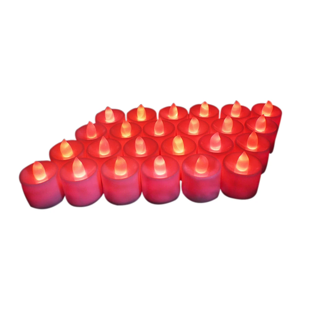 

24pcs Flameless LED Tea Light Candles Bright Flickering Battery Powered Fake Candles JA55