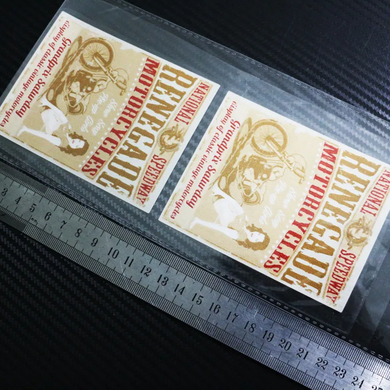 6zstickers Motorcycle Laminated Sticker vintage classic Bobber Chopper motorbike decal
