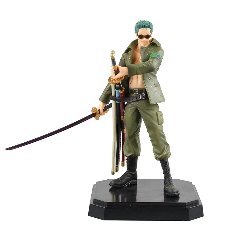 One Piece Roronoa Zoro Military Style 23CM Model Toys Collectible Anime
