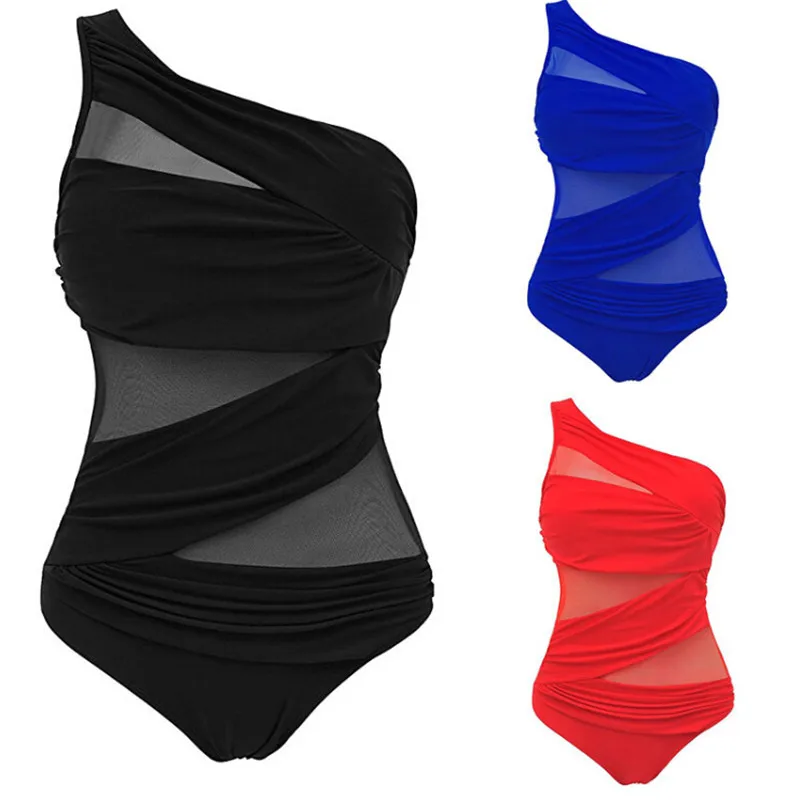 

Sexy Women's Swimsuit Large Size One Piece Mesh Monokini Bikini Push-up Swimsuit Bathing Suit Swimwear Swimming Beach Bikini