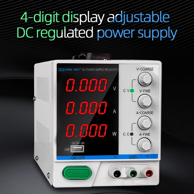  DC regulated Power Supply Adjustable laboratory power supply 4 Display Digital Variable Switching P