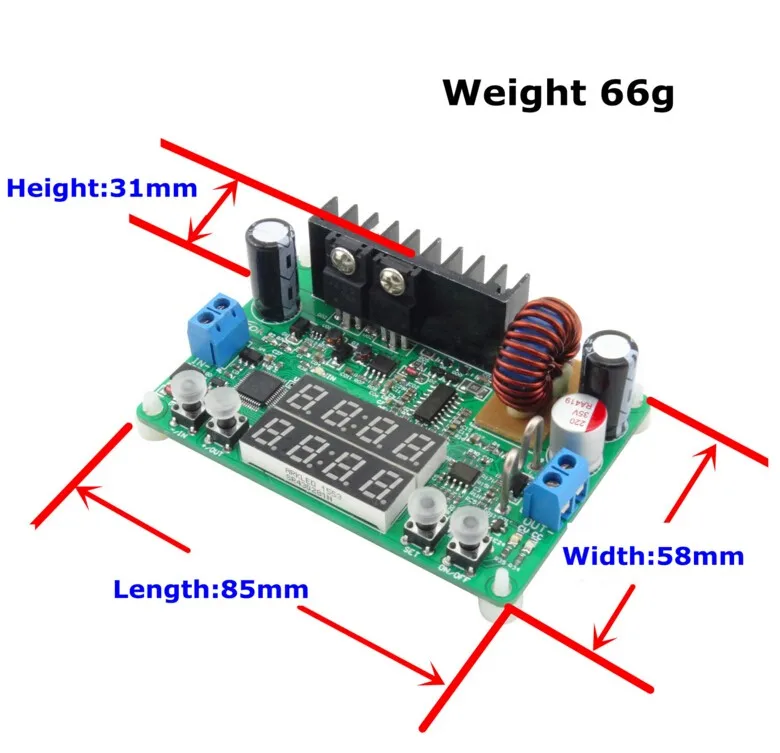 Светодиодный дисплей постоянную температуру Напряжение текущий понижающий стабилизатор DP30V5AL программируемый Питание модуль 20% off