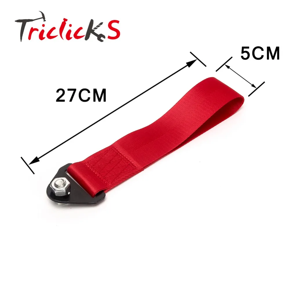 Triclicks Cnspeed سحب الأشرطة الأخضر الداكن أسود أحمر العالمي سباقات السيارات سحب حزام سحب الحبال هوك سحب القضبان مع مسامير و المكسرات