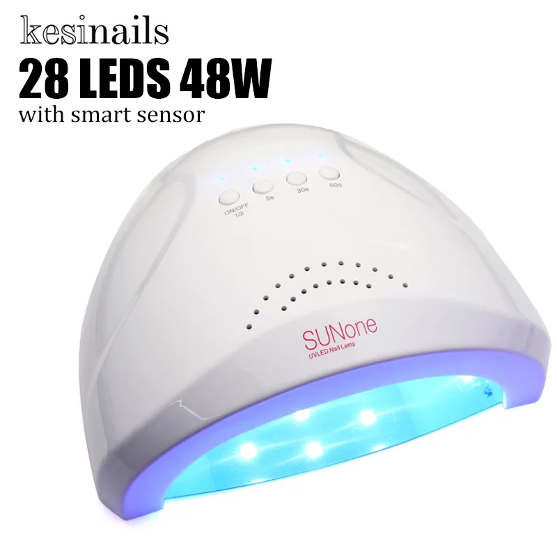 Cena 48W lampa UV suszarka do paznokci 28 światło led 5S 30S 60S suszenie paznokci i paznokci żel utwardzania suszarka do paznokci Manicure dla Sunone
