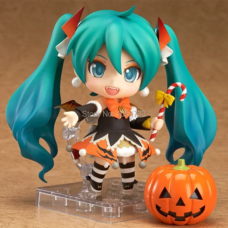 Милый " Nendoroid Vocaloid Hatsune Miku Хэллоуин Ver. 10 см в штучной упаковке ПВХ фигурки Набор Модель Коллекция игрушек#448