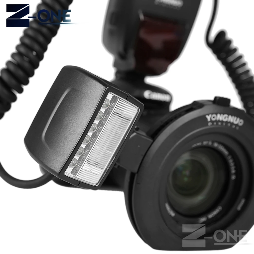 Yongnuo YN24EX E ttl Макро Вспышка Speedlite для Canon EOS 1Dx 5D3 6D 7D 70D 80D камеры с 2 шт. флэш-головки+ 4 шт. переходные кольца