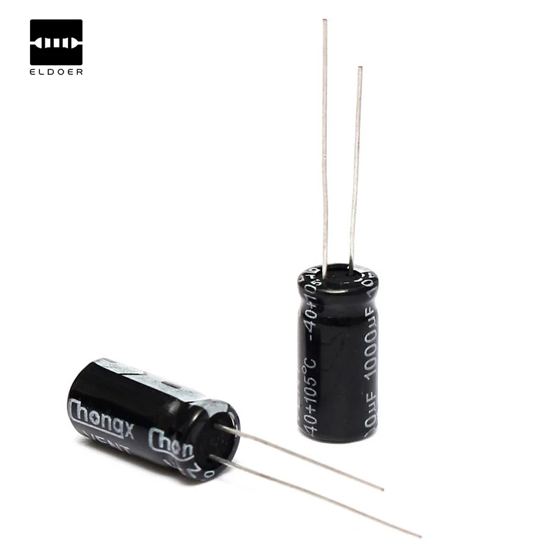 6 PCS 25V 1000uF Radial Electrolytic Capacitor NEW