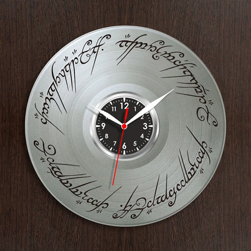 

New Design Printed Vinyl Wall Clock The Lord of the Rings Modern Design Movie 3D Decorarion Hanging Vinyl CD Record Clocks