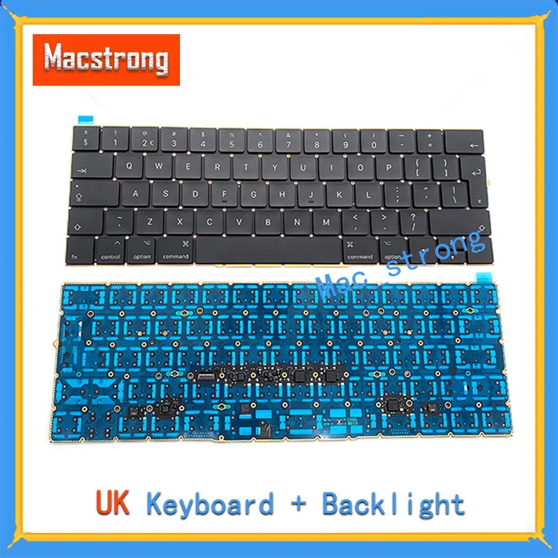 

Brand New Original 13" A1706/A1708 UK Keyboard For MacBook Pro Retina 15" A1707 Keyboard 12" A1534 UK With Backlight 2016 2017