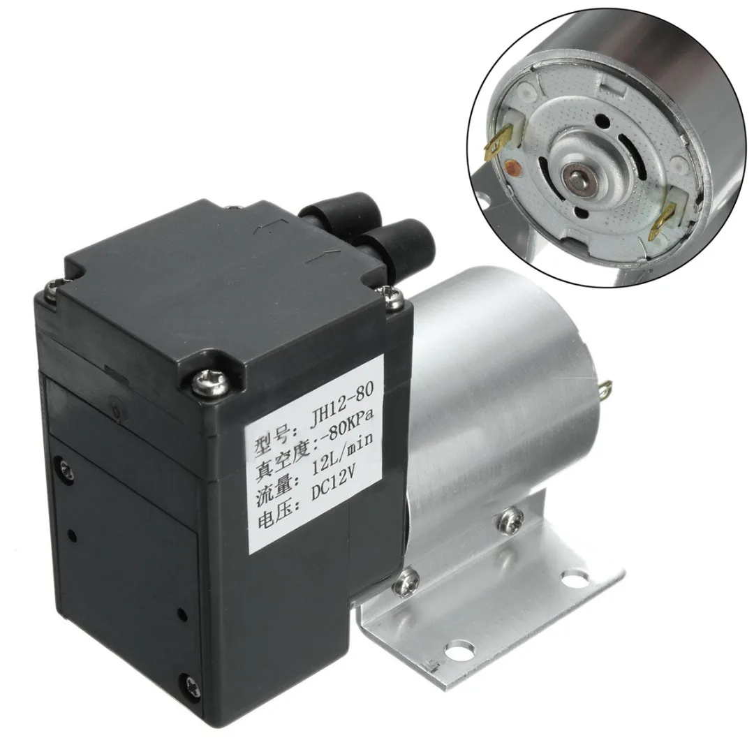 DC12V 6W Micro Air Vacuum Pump 12L/min 120kpa Negative Pressure Pump with Pipe For Home Appliances
