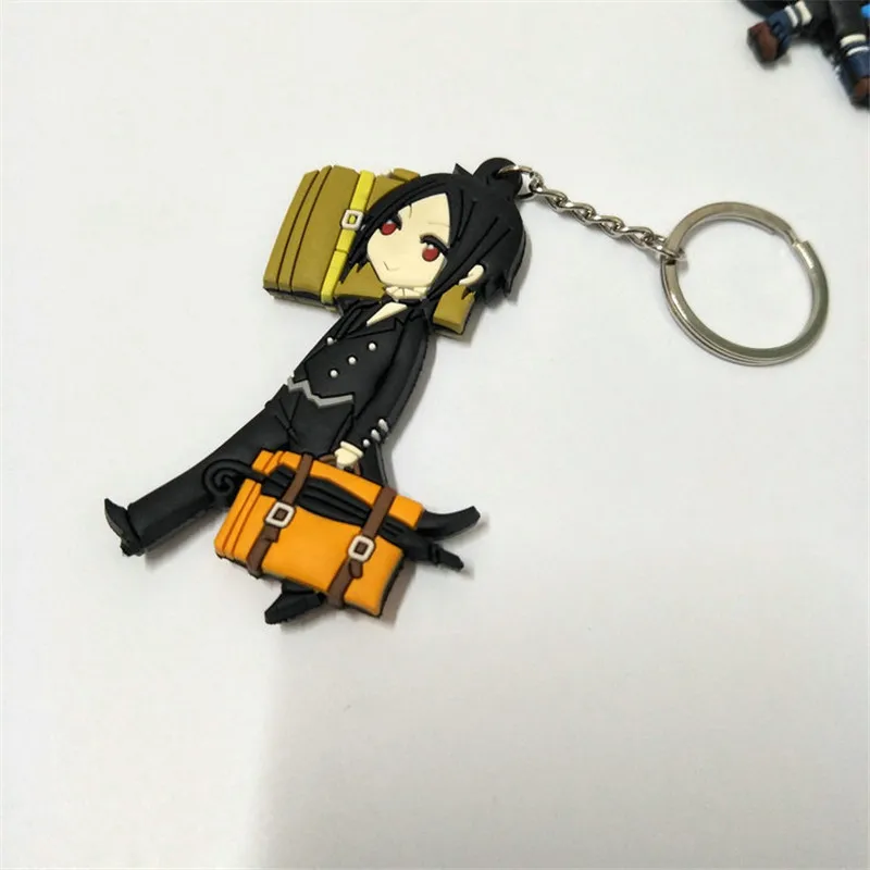 Anime Black Deacon Black Butler Ciel Phantomhive Figures Toys PVC Keychain Keyring Key Bag Pendant Dolls 10pcslot (2)