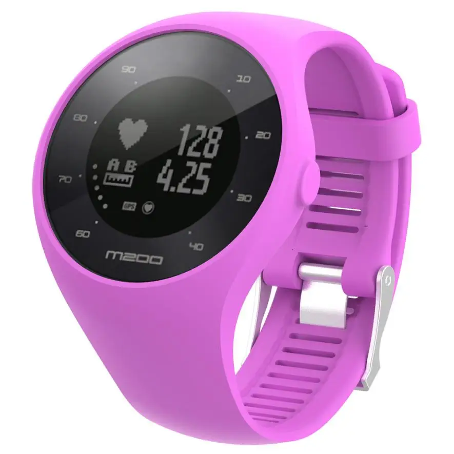 CARPRIE умные спортивные часы замена мягкий силиконовый резиновый ремешок для наручных часов, ремешок на запястье для Полар-флиса M200 Фитнес часы#30 - Цвет: Purple