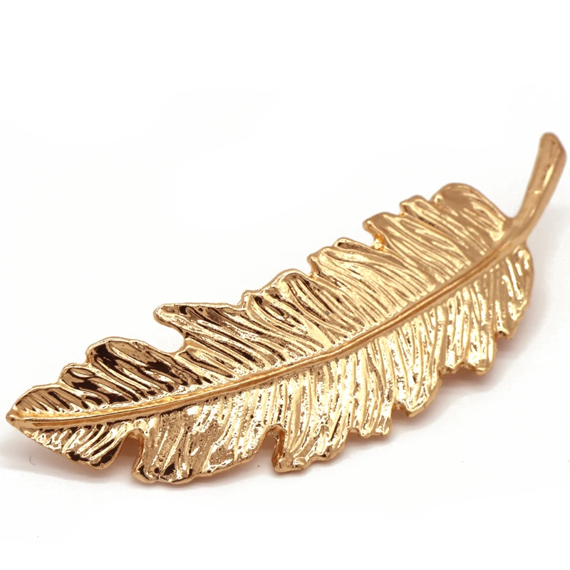 

Christmas Gifts Hair Accessories Party Decoration Hair Ornament Women Fashion Leaf Barrettes Feather Hair Clip Hairpin