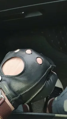 Vintage Open Knuckle Leather Driving glove b4