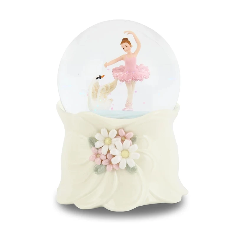 

10*14CM Ballet Girl Snow Globe Crystal Ball Music Box Household Decoration Girlfriend Children Creative Birthday Christmas Gift