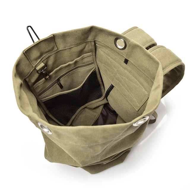 Man Travel Backpack Large Capacity Mountaineering Hand Bag High Quality Canvas Bucket Shoulder Bags Men Backpacks 6