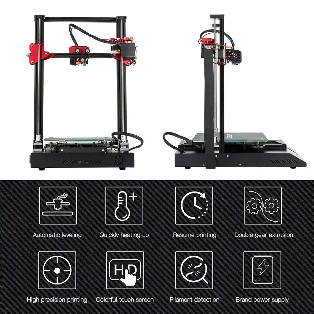 Creality CR-10S Pro 3d принтер с восстановленной печатью нити обнаружения выравнивания сенсор функция красочный сенсорный ЖК-экран