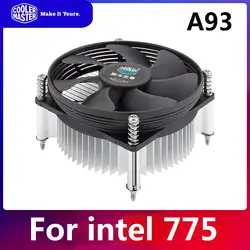 Cooler Master A93 мини Процессор Cooler 95 мм тихий вентилятор для Intel 775 G31 G41 P43 материнской чехол для ноутбука Процессор радиатора Вентилятор