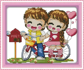 

Joy Sunday Dating Pattern Samped or Counted Cross Stitch Sets DIY 11CT14CT Cross Stitch Kit for Embroidery Home Decor Needlework