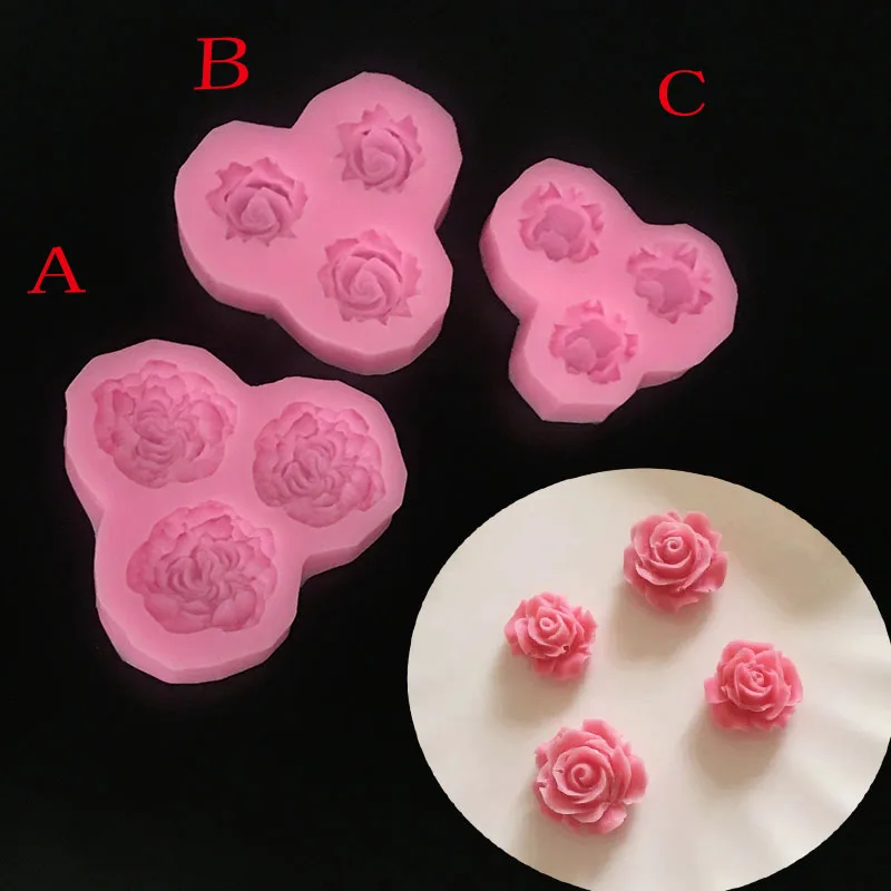 

New Rose Collection Decorative Cake Silicone Mold Chocolate Fondant Baking Mold Popular Exquisite Kitchen Accessories