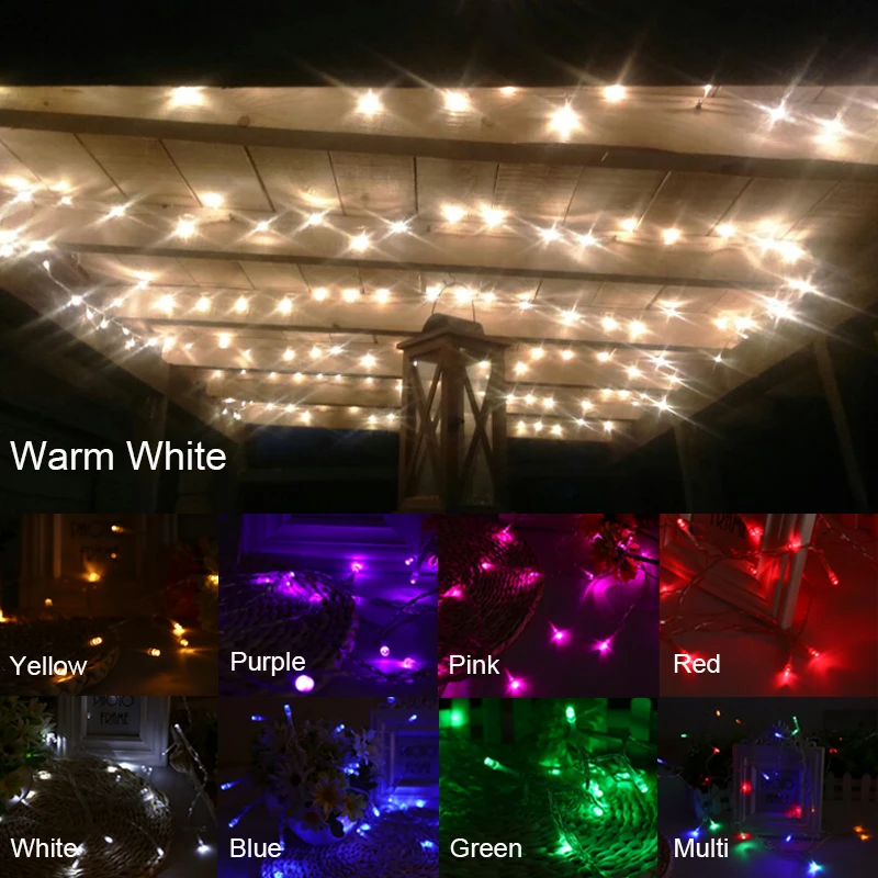 JULELYS 20M 30M 50M 100M LED String Lights Gerlyanda LED Lights Decoration For Wedding Holiday Garden Christmas Garland Outdoor JULELYS 20M 30M 50M 100M LED String Lights Gerlyanda LED Lights Decoration For Wedding Holiday Garden Christmas Garland Outdoor
