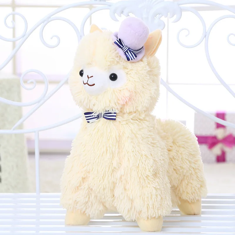 35 cm alpacasso japonés con HAP y corbata suave Juguetes peluche Lama muñeca kawaii alpaca peluche niños juguetes regalo