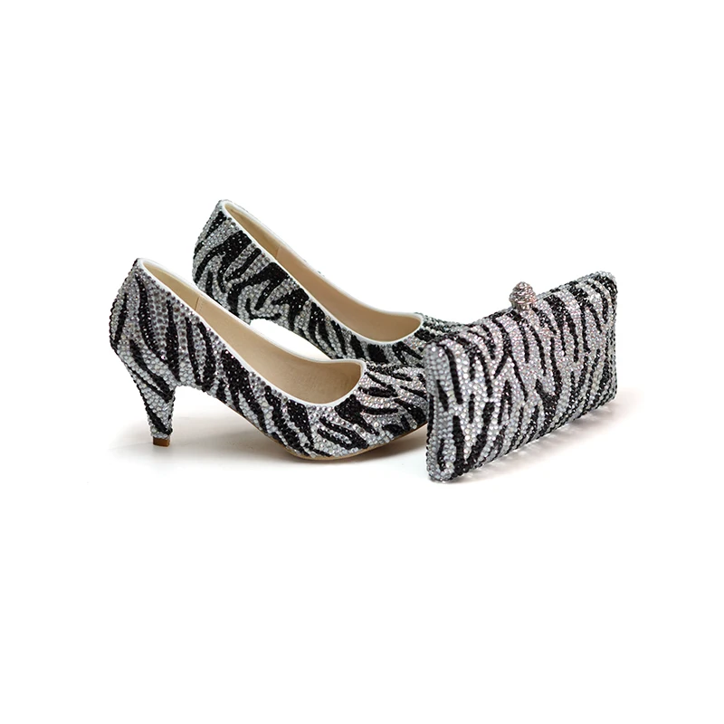 

Speicial Price for Cindy Neethling Black and Silver Mixed Nightclub Party Heels Bridal Wedding Dress Shoes