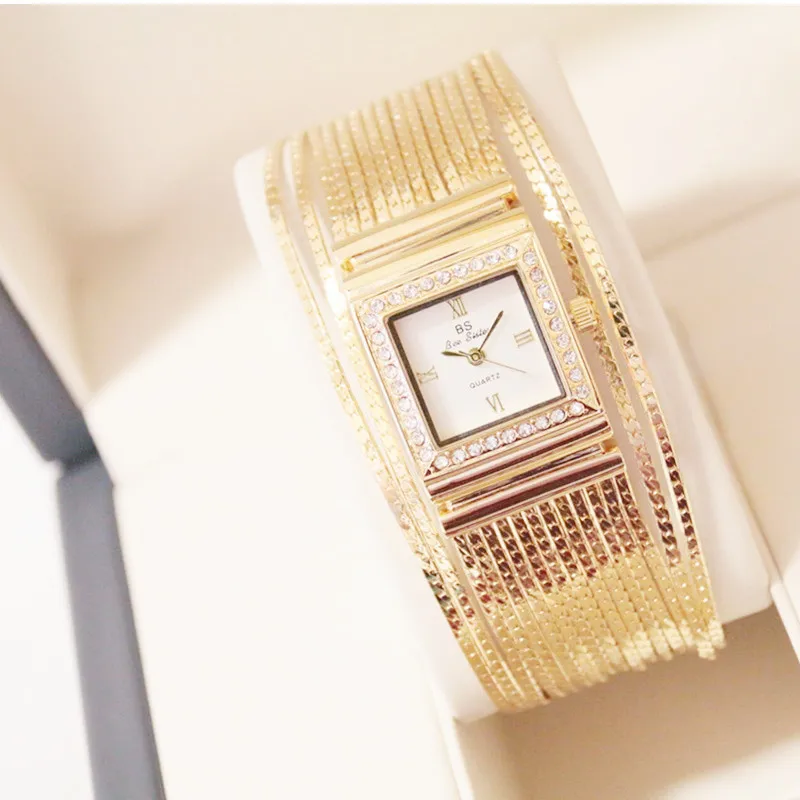 

Full Rhinestone Square Chain Watch Fashion & Casual Chronograph 2019 New Hot Ladies Quartz Watch High-end Ladies Watch Custom