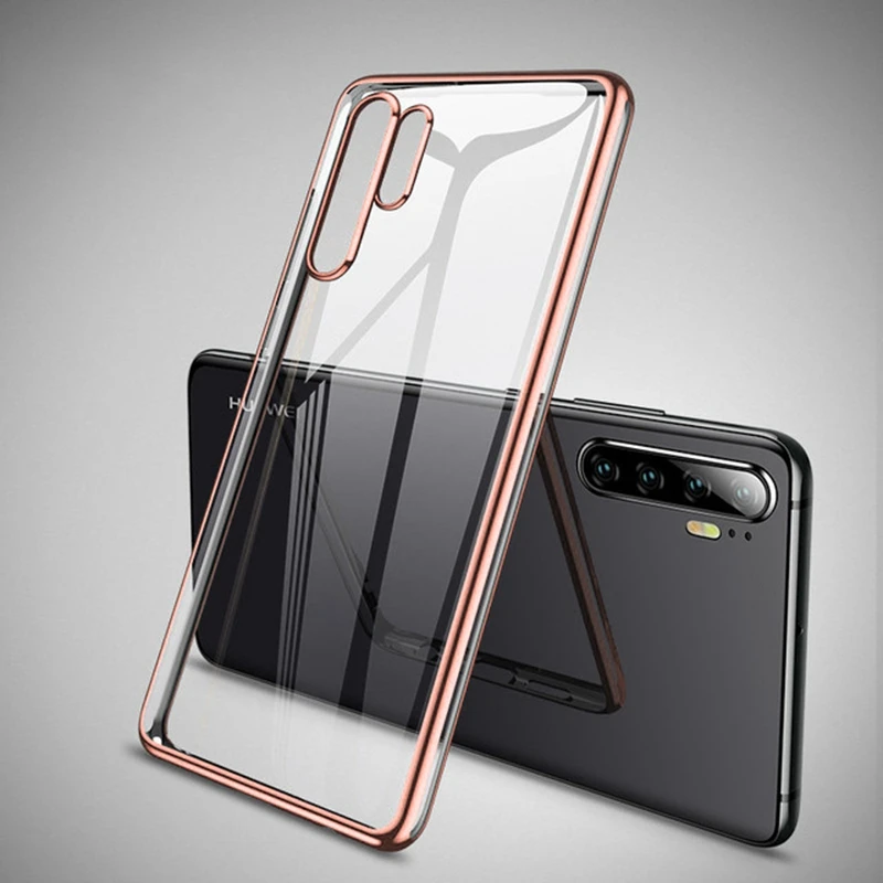 Ультратонкий Мягкий чехол из ТПУ с прозрачным покрытием и кристаллом для Huawei P10 P20