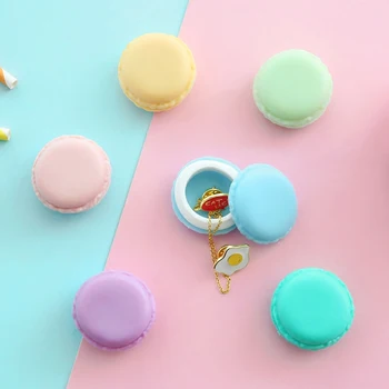 

12 pcs/Lot Cute candy stationery storage box Mini macaron case for clips eraser jewelry organizer zakka Table decoration 5028
