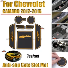 7 шт./компл. для Шевроле Камаро 2012- ворота Слот Коврик Нескользящие чашки коврики противоскользящие двери паз коврик автомобильный аксессуар наклейка