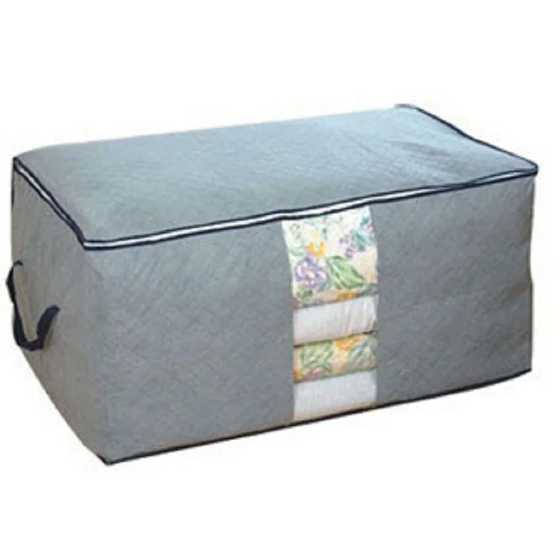 Портативный 65L бамбуковый уголь одежда одеяло складной органайзер для хранения коробка сумка гардероб 01#31559