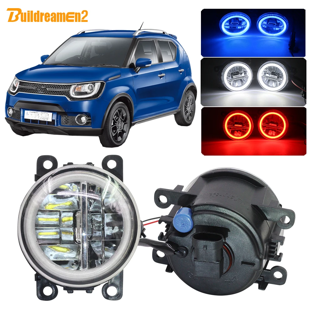 

Buildreamen2 Car Accessories 4000LM LED Fog Light Kit H11 Angel Eye Daytime Running Light DRL 12V For Suzuki Ignis II 2003-2008