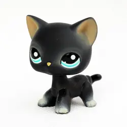 литл пет шоп лпс стоячки кошки игрушки lps pet shop Симпатичные фигурка героя редких животных игрушка маленькая черная кошка модель игрушки для