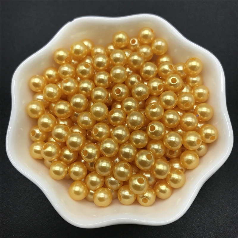 4mm 6mm 8mm 10mm Purple Imitation Pearls Acrylic Beads Round Pearl Spacer Loose Beads For Jewelry Making