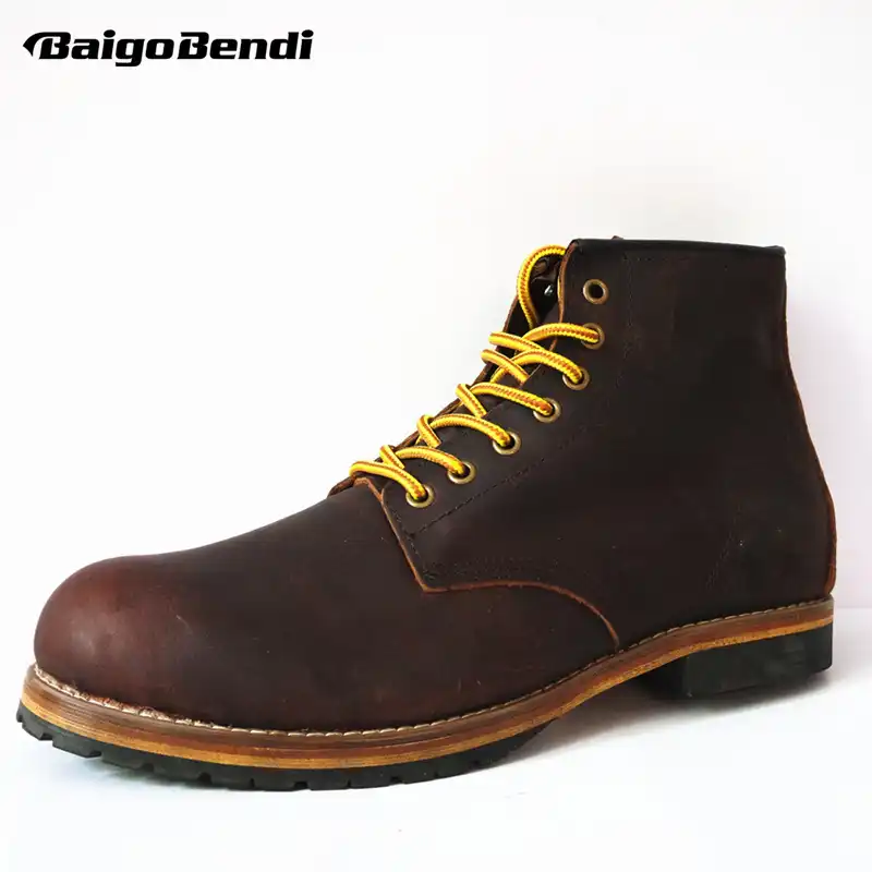 mens round toe work boots