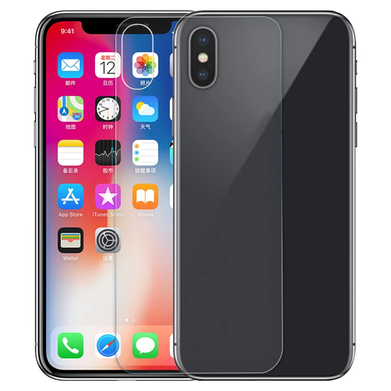 Для iPhone XR/XS max ультратонкая защитная пленка из закаленного стекла для задней панели с защитой от царапин и саморегулирования