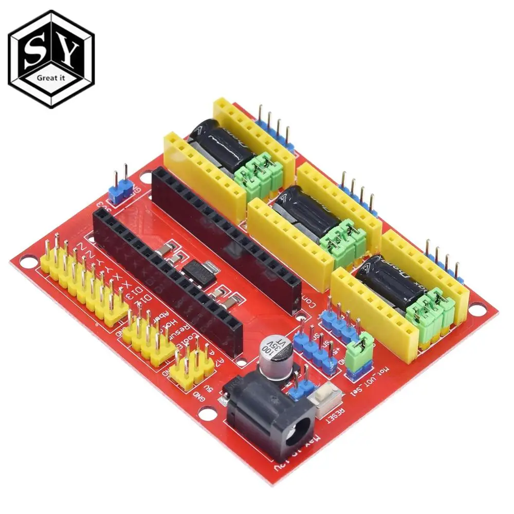 Great IT CNC Щит V4 щит v3 гравировальный станок/3d принтер/A4988 Плата расширения драйвера для arduino Diy Kit