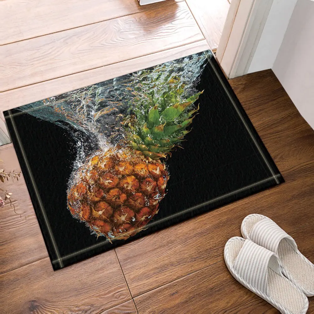 Diving Pineapple Bath Rugs Bathroom Entryways Outdoor Indoor Front Door