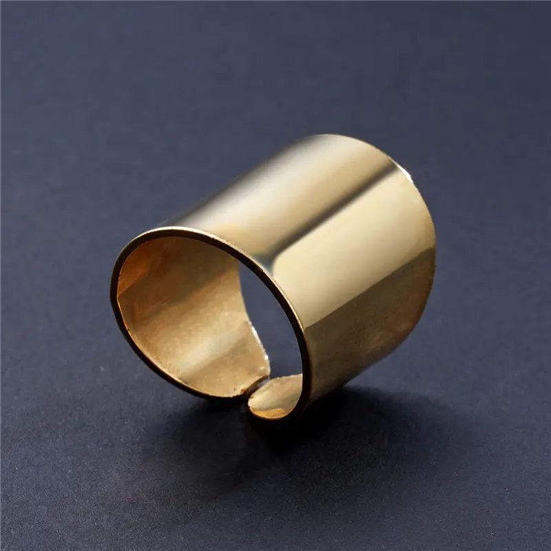 Модное Золотое кольцо для женщин, Панк Сплав, кольца на палец, простые ювелирные изделия в стиле бохо
