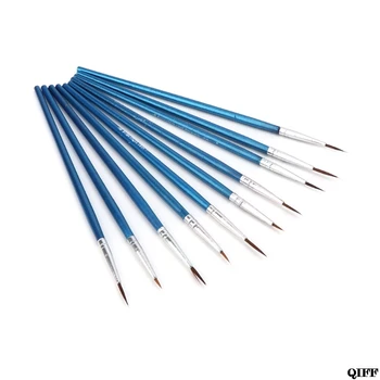 

Drop Ship&Wholesale 10Pcs Nylon Hair Artist Paint Brush Acrylic Watercolor Round Fine Hand Point Tip APR29
