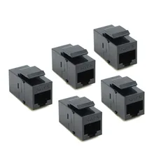 5 шт CAT6 Трапецеидальный соединитель, RJ45 UTP муфта вставка-защелкивающаяся разъем адаптер порт для настенной плиты розетка панель-черный