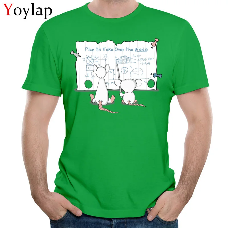  Summer T-shirts Brand New Crewneck Taking Over the World 100% Cotton Men Tops T Shirt Geek Short Sleeve Sweatshirts green