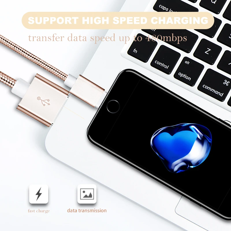 USB Cable for iPhone Fast Charger Lighting USB Cables Charging Cord For iPhone XR Xs Max X For iPhone 10 8 7 6 5 Plus iPad (4)
