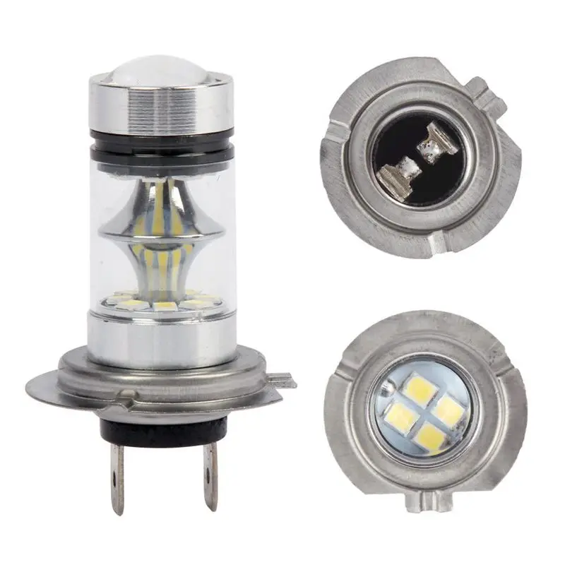1 Pair High Power LED H7 Bulb 100W 20LED Car Fog Light Lamp Headlights 6000K White