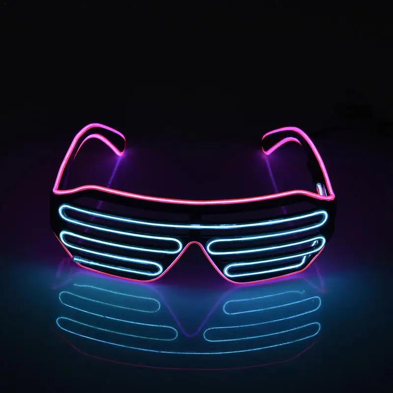 

Blinds Modes Flash Glasses Lighting Colorful Glowing Glasses for Classic Fluorescent Dance Performances Atmosphere Props 2-color