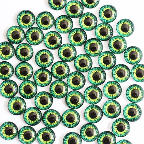 12 мм Случайные Смешанные глаза Дракона круглые стеклянные кабошоны для фото DIY Изготовление аксессуаров основа подвески в парах 50 шт./лот K03036 - Цвет: Color 3