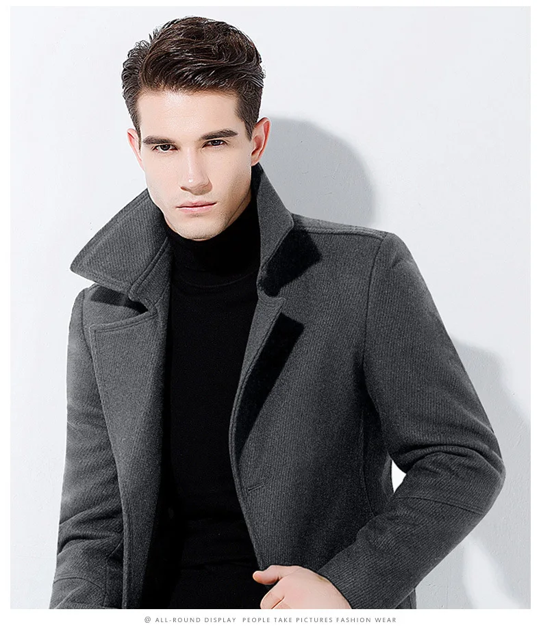 BOLUBAO, высококачественное мужское шерстяное пальто, мужское повседневное Брендовое толстое шерстяное пальто, зимнее Новое мужское роскошное шерстяное пальто