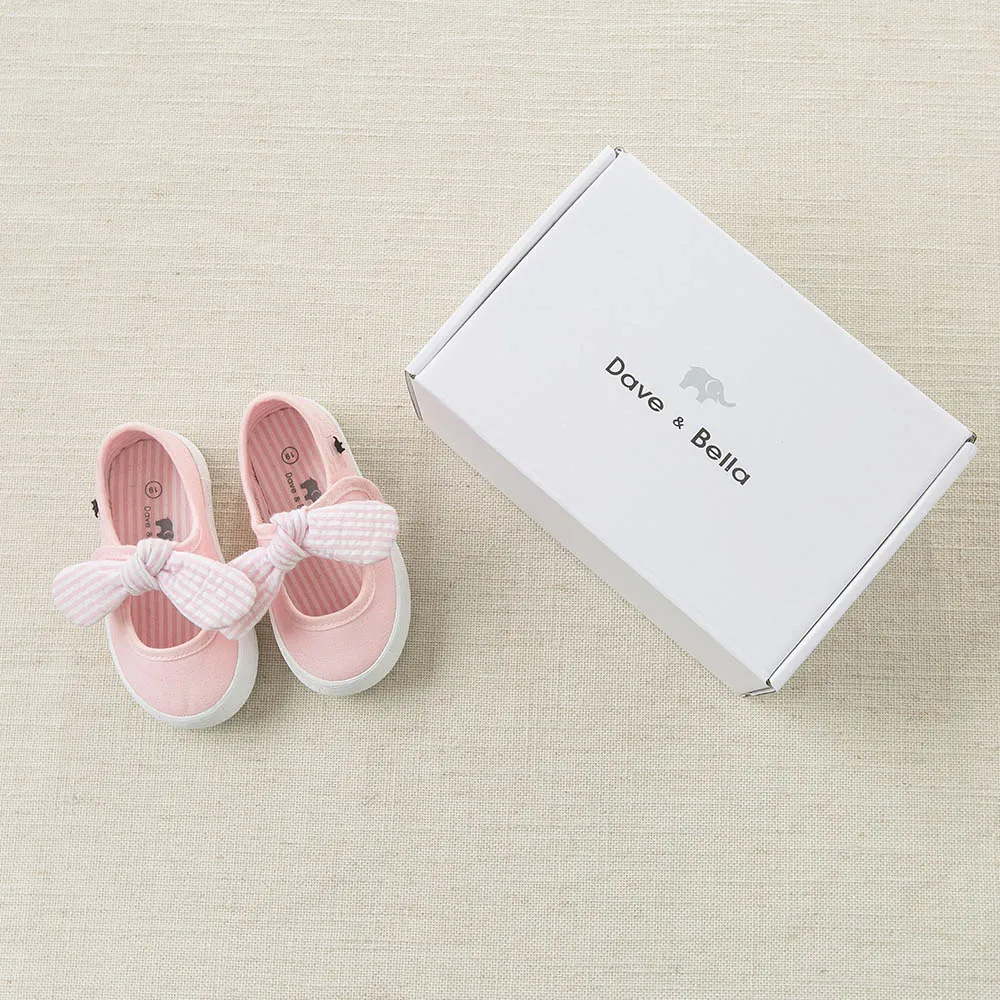 DB4719  Dave & Bella baby spring  new striped canvas shoes blue pink rose casual shoes  4 colors