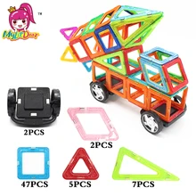 MylitDear 63Pcs Magnetic Designer Building Blocks Toys Rocket Cars Assembly Enlighten Children DIY Construction Bricks